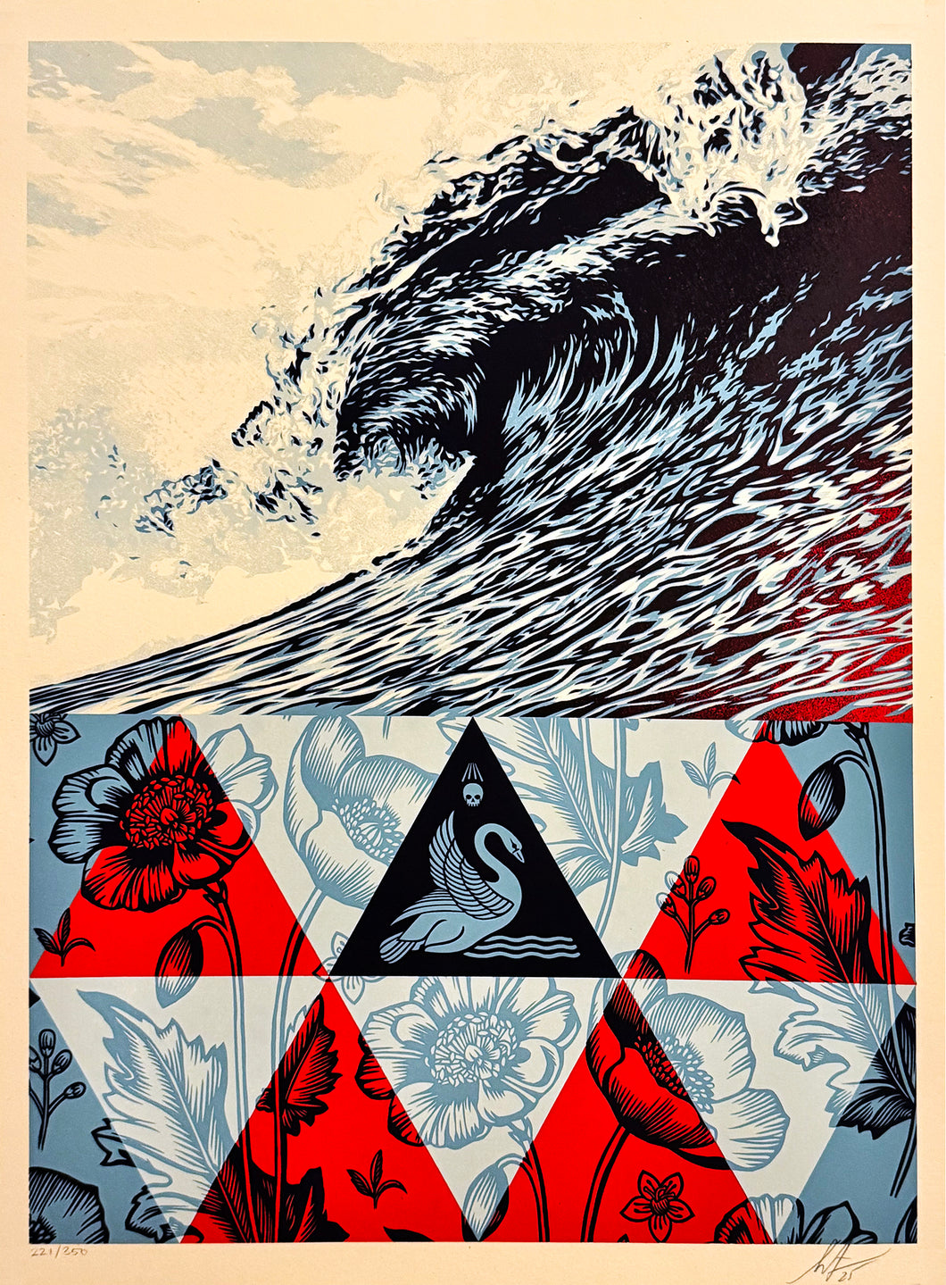 SHEPARD FAIREY 'Wave of Distress' (2025) Limited Edition Screen Print (#21)