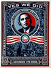 SHEPARD FAIREY 'Obama: Yes We Did' (2008) Rare Original Inauguration Sticker