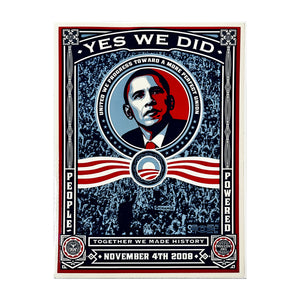 SHEPARD FAIREY 'Obama: Yes We Did' (2008) Rare Original Inauguration Sticker