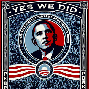 SHEPARD FAIREY 'Obama: Yes We Did' (2008) Rare Original Inauguration Sticker