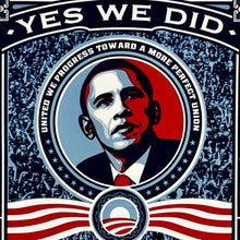 Load image into Gallery viewer, SHEPARD FAIREY &#39;Obama: Yes We Did&#39; (2008) Rare Original Inauguration Sticker