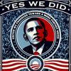 SHEPARD FAIREY 'Obama: Yes We Did' (2008) Rare Original Inauguration Sticker