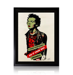 SHEPARD FAIREY 'Sid Vicious: Your Way' (2003) Custom Framed Screen Pri