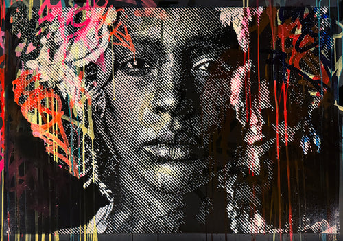 SNIK 'Collider' (2025) Original Hand-Painted Stencil + Screen Print - Signari Gallery 