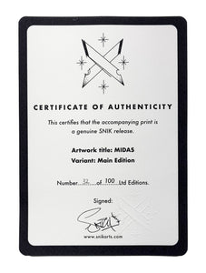 SNIK 'Midas' (2022) Rare 20-Layer Screen Print*