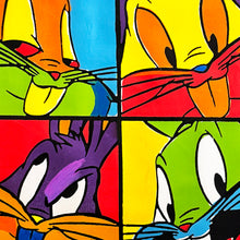 Load image into Gallery viewer, STEVE KAUFMAN &#39;Warner Bros.: Bugs Bunny Cartoon Quad&#39; (1998) Original Oil on Canvas - Signari Gallery 