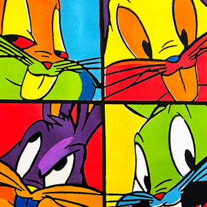 STEVE KAUFMAN 'Warner Bros.: Bugs Bunny Cartoon Quad' (1998) Original Oil on Canvas - Signari Gallery 