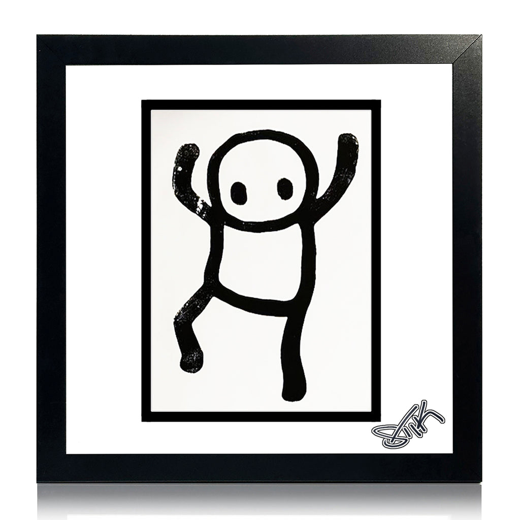 STIK 'Stik Character 1' (2011) RARE Custom Framed Hand-Drawn Sketch