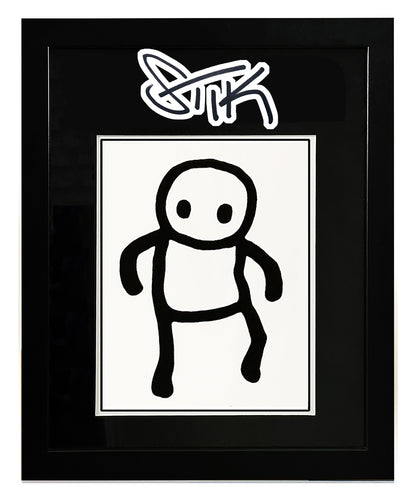 STIK 'Stik Character 2' (2011) RARE Custom Framed Hand-Drawn Sketch