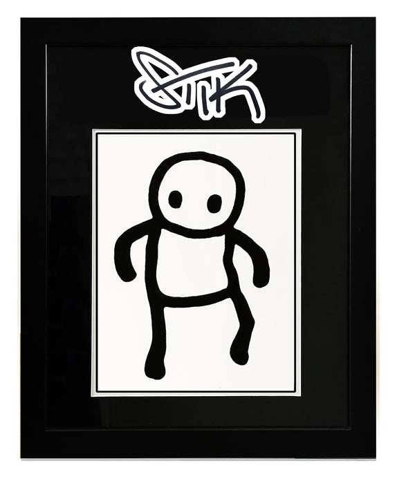 STIK 'Stik Character 2' (2011) RARE Custom Framed Hand-Drawn Sketch