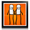 STIK 'Holding Hands' (2020-org) Hackney Today Custom Framed LE Poster