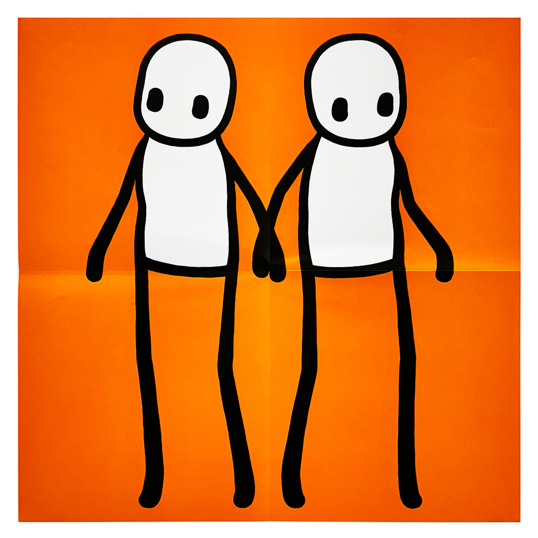 STIK 'Holding Hands' (2020-org) Hackney Today Custom Framed LE Poster - Signari Gallery 