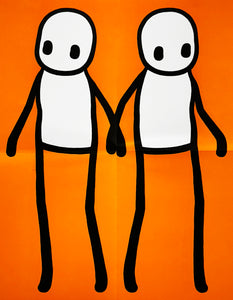 STIK 'Holding Hands' (2020-org) Hackney Today Custom Framed LE Poster