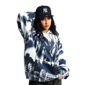 SUPREME x MLB 'Yankees Airbrush' (2022) Pull-Over Graffiti Hoodie