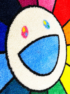 TAKASHI MURAKAMI 'Flowers' (2022) Floor Rug/Mat (rainbow) - Signari Gallery 