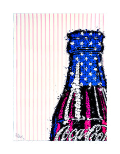 TILT 'Coke' (2015) Screen Print (pink lines)