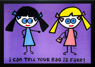 TODD GOLDMAN 'Your Bag is Fake' (2008) Custom Framed Offset Lithograph