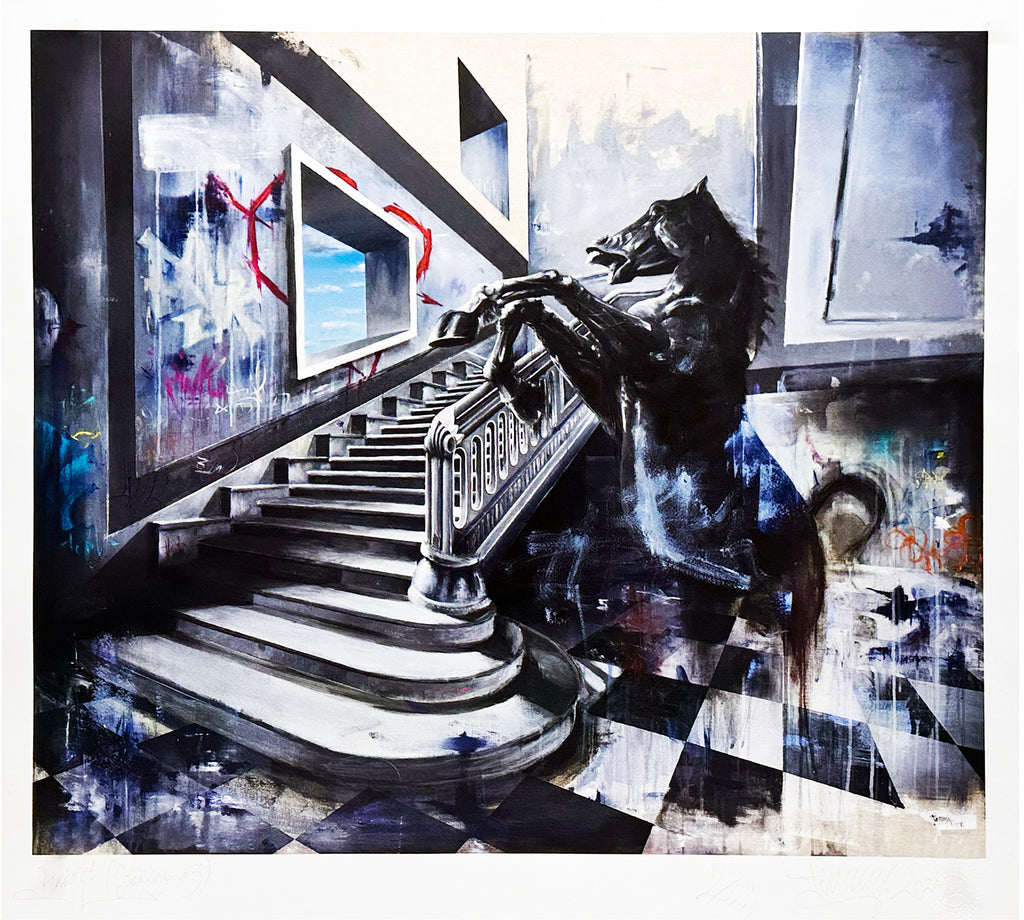 TOMMY FIENDISH 'Knight (Staircase #3)' Giclée Print - Signari Gallery 