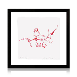 TRACEY EMIN 'Robin Sez' (2009) Original (framed) Christmas Card