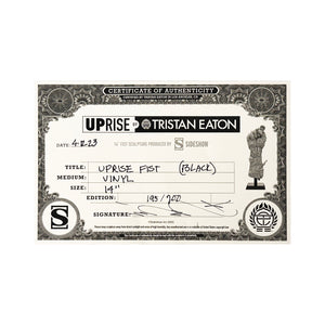 TRISTAN EATON 'Uprise Fist' (2023) Rare Vinyl Art Sculpture (black)