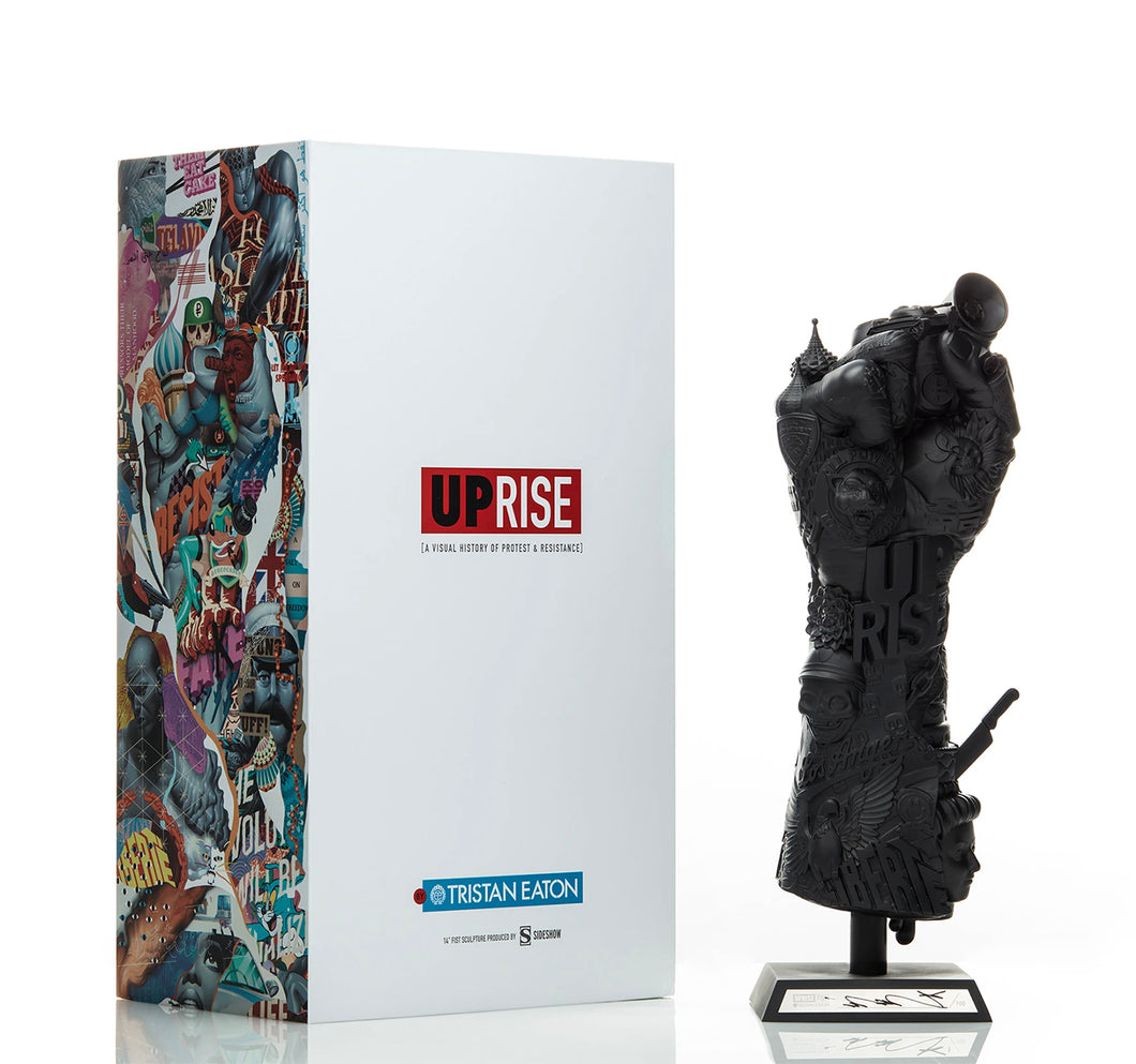 TRISTAN EATON 'Uprise Fist' (2023) Rare Vinyl Art Sculpture (black) - Signari Gallery 