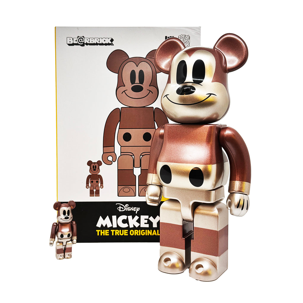 UNDEFEATED x Be@rbrick 'True Original' (2018) Designer Art Figure Set (bronze)