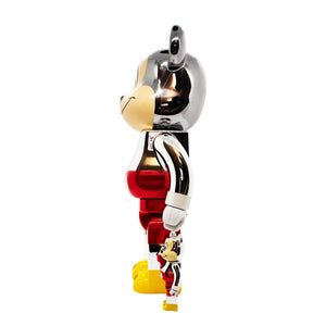 UNDEFEATED x Be@rbrick 'True Original' (2018) Designer Art Figure Set (chrome)
