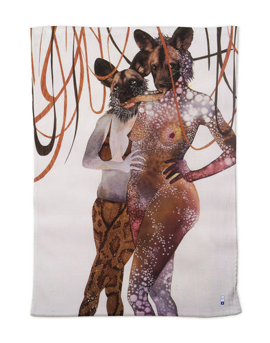 WANGECHI MUTU 'Intertwined' (2022) Linen Tea Towel