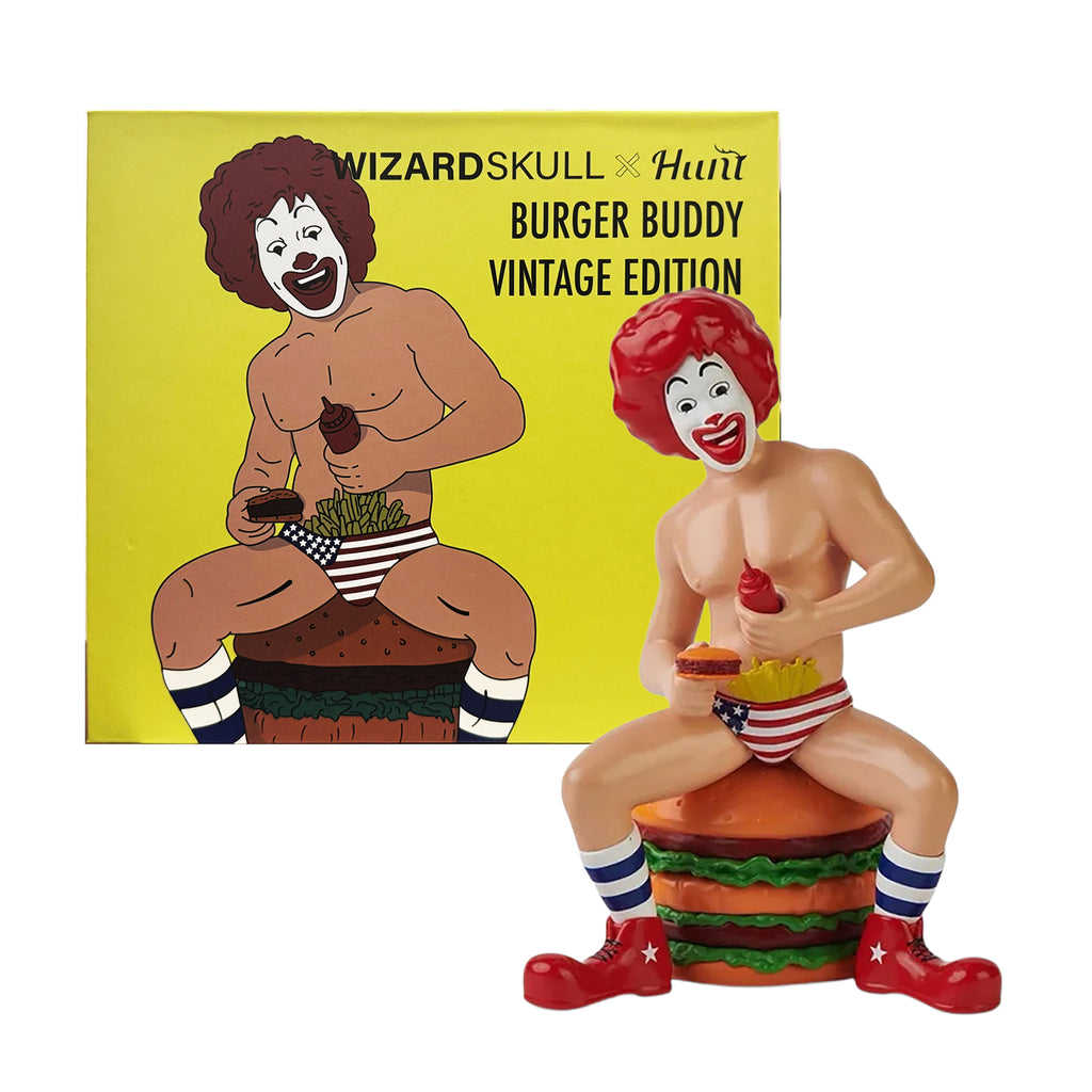 WIZARD SKULL x Hunt Tokyo 'Burger Buddy' (2026) Limited Edition Designer Art Figure