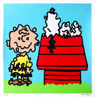 WIZARD SKULL 'Snoopy and Charlie' Screen Print - Signari Gallery 