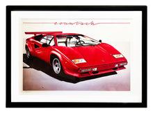 Load image into Gallery viewer, WOLFGANG KUZEL 'Lamborghini Countach' (1982) Custom Framed Lithograph* - Signari Gallery 