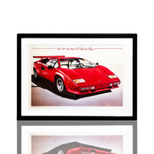 Load image into Gallery viewer, WOLFGANG KUZEL 'Lamborghini Countach' (1982) Custom Framed Lithograph* - Signari Gallery 