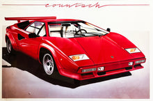 Load image into Gallery viewer, WOLFGANG KUZEL 'Lamborghini Countach' (1982) Custom Framed Lithograph* - Signari Gallery 
