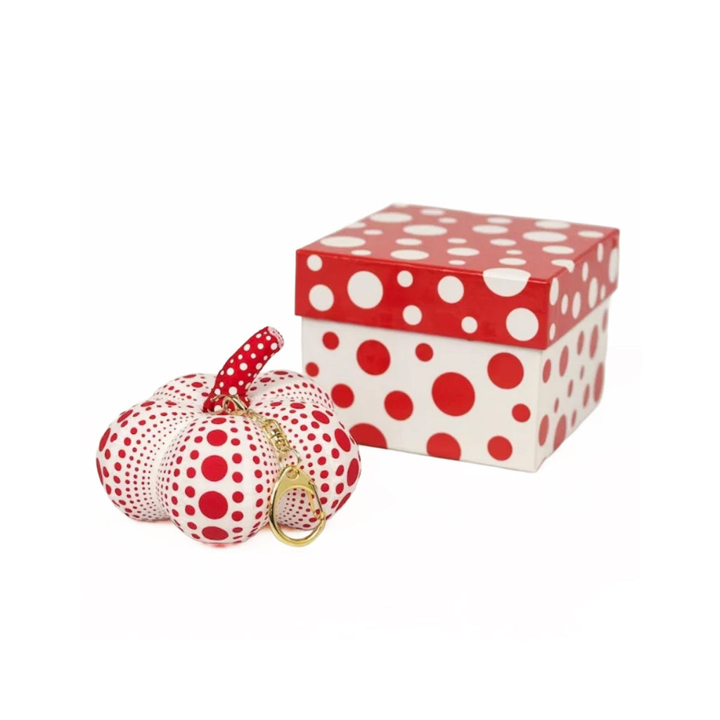 YAYOI KUSAMA 'Soft Sculpture Pumpkin' (2022) Collectible Plush Keychain (red)