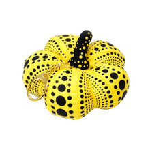 Load image into Gallery viewer, YAYOI KUSAMA 'Soft Sculpture Pumpkin' (2022) Collectible Plush Keychain (yellow)
