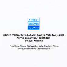 Load image into Gallery viewer, YAYOI KUSAMA &#39;Women Wait for Love...&#39; (2018) Bone China Dinner Plate