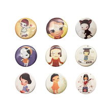 Load image into Gallery viewer, YOSHITOMO NARA &#39;Art Buttons&#39; (2017) 9 Original Pins/Badges