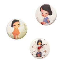 Load image into Gallery viewer, YOSHITOMO NARA &#39;Art Buttons&#39; (2017) 9 Original Pins/Badges