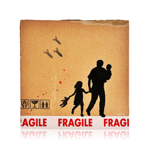 ZEDSY 'Fragile' (2024) Hand-Painted Multiple on Cardboard