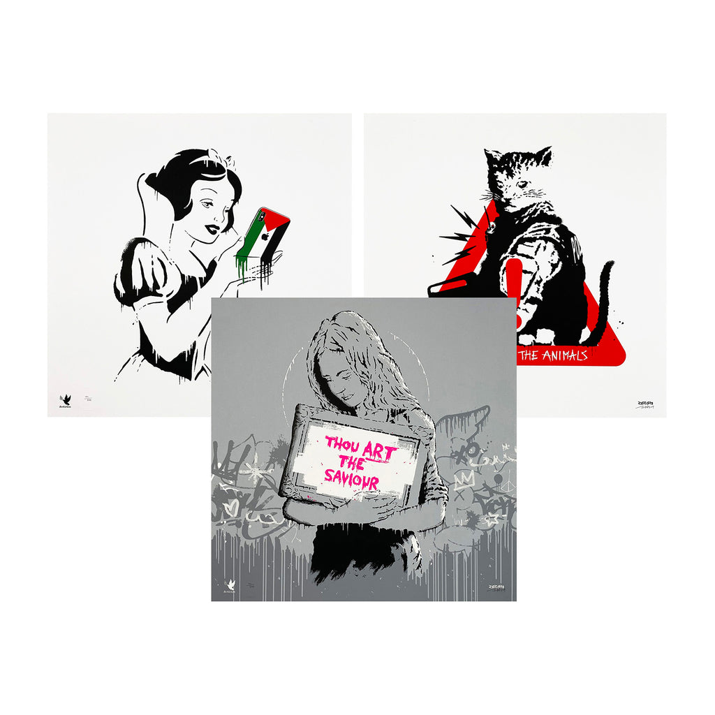ZEDSY 'Bethlehem' (2017) Rare 3-Screen Print (Dismaland) SET
