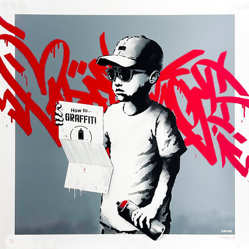 ZEDSY 'How to Graffiti' (red) 4-Color Screen Print - Signari Gallery 