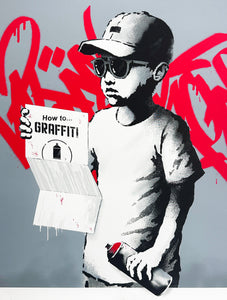 ZEDSY 'How to Graffiti' (red) 4-Color Screen Print - Signari Gallery 