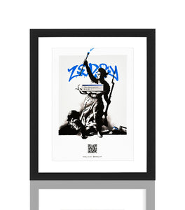 ZEDSY 'Zedsy in Paris' (2022) Original (framed) Promotional Mini-Print