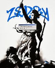 Load image into Gallery viewer, ZEDSY &#39;Zedsy in Paris&#39; (2022) Original (framed) Promotional Mini-Print