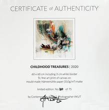 Load image into Gallery viewer, AKUT &#39;Childhood Treasures&#39; 9-color Giclée Print