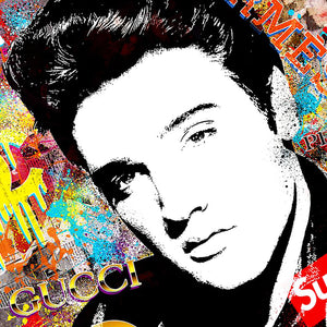 AGENT X 'Elvis: Suspicious Conversation' Giclêe Print - Signari Gallery 
