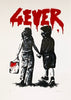ALESSIO B '4 Ever' (white/red) Hand-Finished Screen Print (AP) - Signari Gallery 