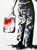 ALESSIO B '4 Ever' (white/red) Hand-Finished Screen Print (AP) - Signari Gallery 