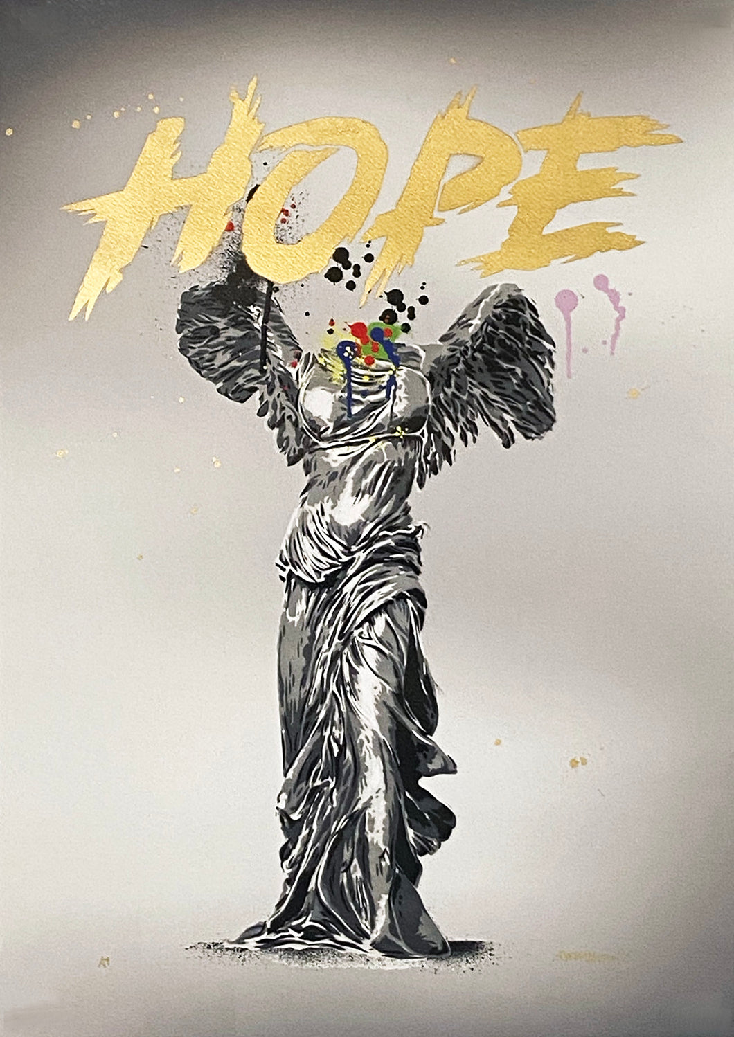 ALESSIO B 'Hope' (silver) Hand-Finished Screen Print (AP)