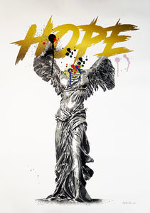 ALESSIO B 'Hope' (white) Framed Giclée Print - Signari Gallery 